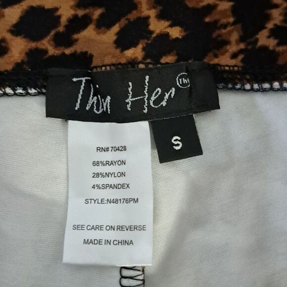 Thin Her leopard print leggings size small - Picture 3 of 6